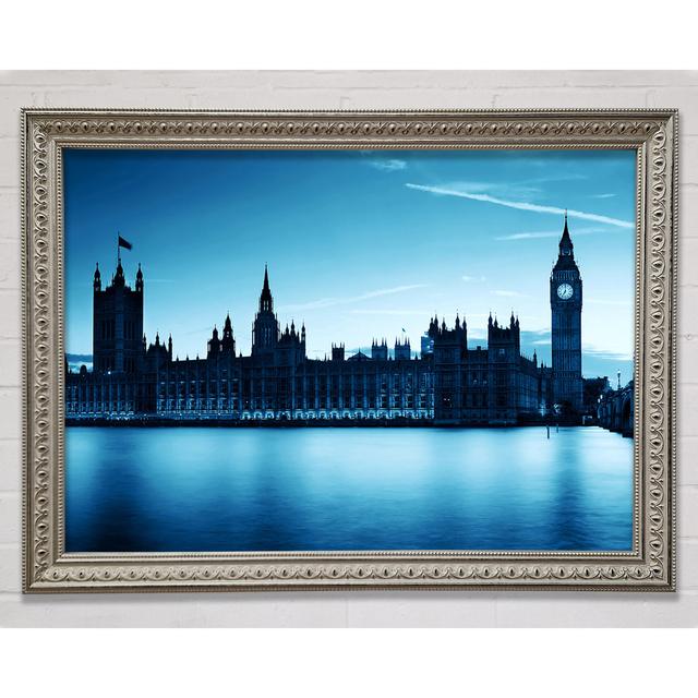 Houses Of Parliament Blues - Print Ebern Designs Size: 84.1cm H x 118.9cm W on Productcaster.