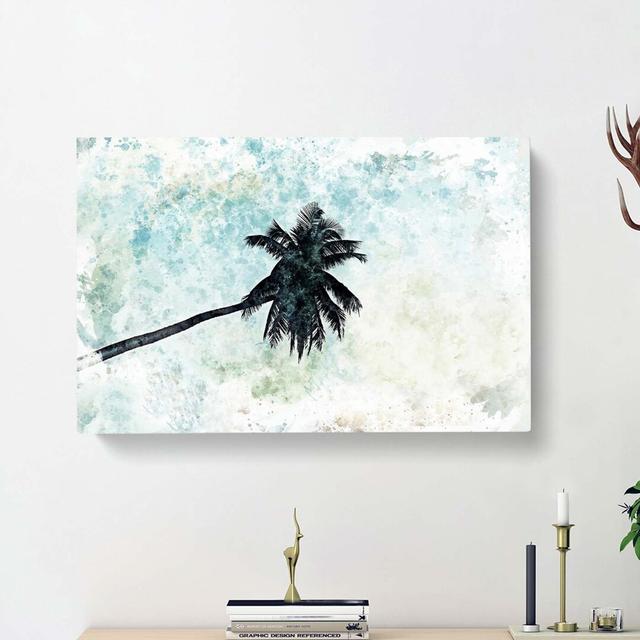 Palm Tree In Bali In Abstract - Wrapped Canvas Painting East Urban Home Size: 50cm H x 76cm W x 3cm D on Productcaster.