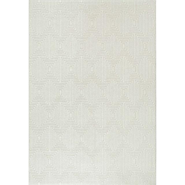 Batley Geometric Machine Woven Cream Area Rug Fernleaf Rug Size: Rectangle 80 x 150cm on Productcaster.