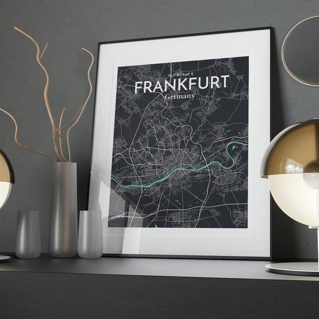 Frankfurt City Map in Dream - Unframed Graphic Art Borough Wharf Size: 20cm H x 16cm W x 0.05cm D on Productcaster.