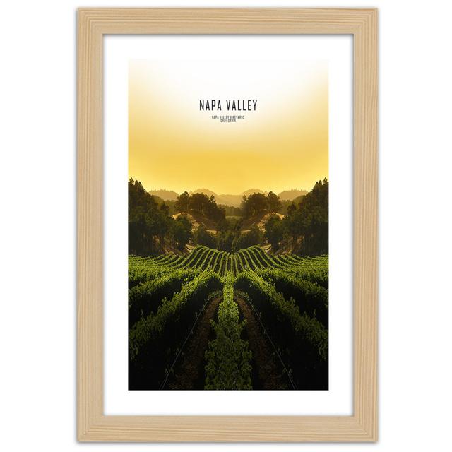 Gerahmter Fotodruck Vineyards in Napa Vallley Happy Larry Größe: 60 cm H x 40 cm B x 2 cm T on Productcaster.