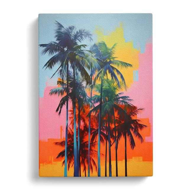 Palm Tree Colour Field - No Frame Art Prints 17 Stories Size: 60cm H x 40cm W x 3cm D on Productcaster.