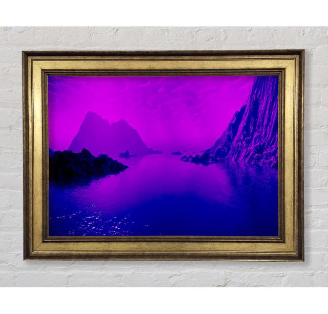 Surreal Pink Ocean Calm - Single Picture Frame Art Prints Bright Star Size: 84.1cm H x 142.2cm W x 8cm D on Productcaster.