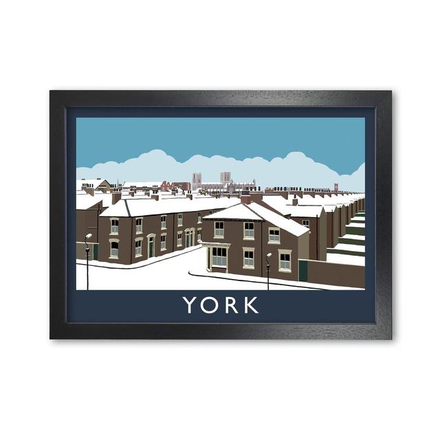 'York in Snow' Framed Graphic Art Print 17 Stories Frame Options: Black, Size: 594 cm H x 814 cm W on Productcaster.