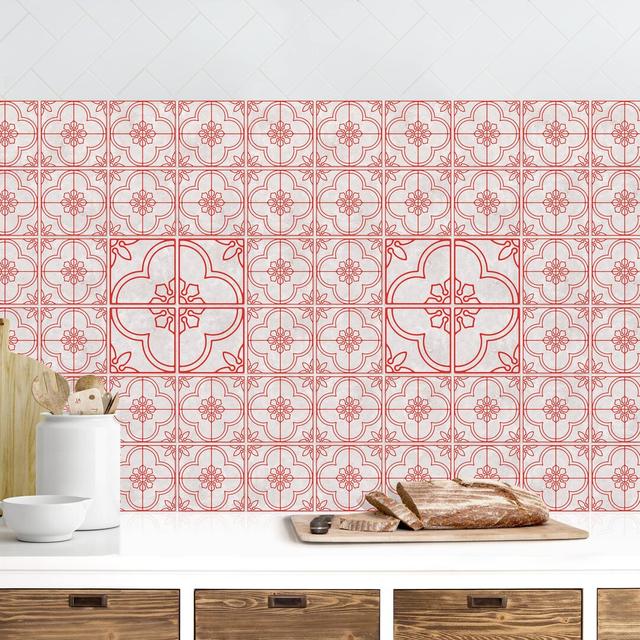 Sadhana 250cm PVC Tile Latitude Vive Colour: Red on Productcaster.