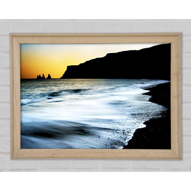 The Oceans Ebb At Dusk Framed Print Highland Dunes Size: 21cm H x 29.7cm W x 1.5cm D on Productcaster.