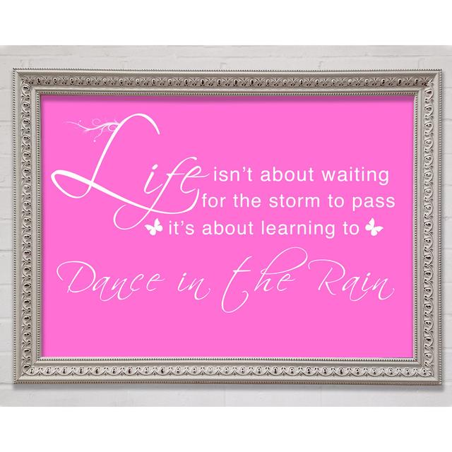 Life Isnt About Waiting Vivid Pink Framed Print Happy Larry Size: 29.7cm H x 42cm W x 3cm D on Productcaster.