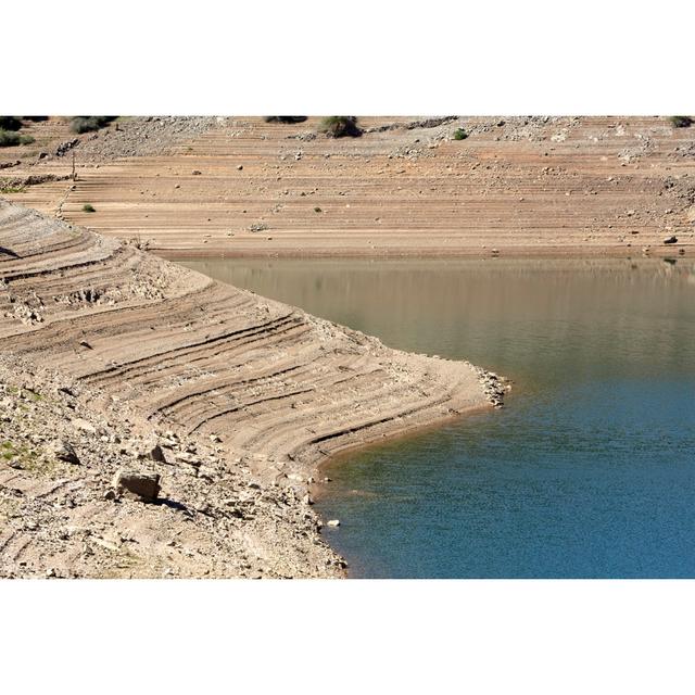 Hot Summer Drought At Reservoir by Elgol - No Frame Art Prints on Canvas Beachcrest Home Size: 61cm H x 91cm W on Productcaster.