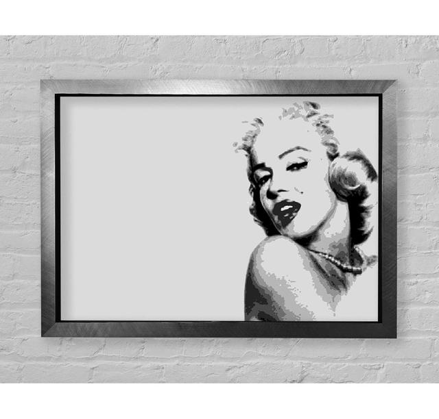 Marilyn Monroe Retro Grau - Einzelner Bilderrahmen Druck Bright Star Größe: 59,7 cm H x 84,1 cm B x 3,4 cm T on Productcaster.