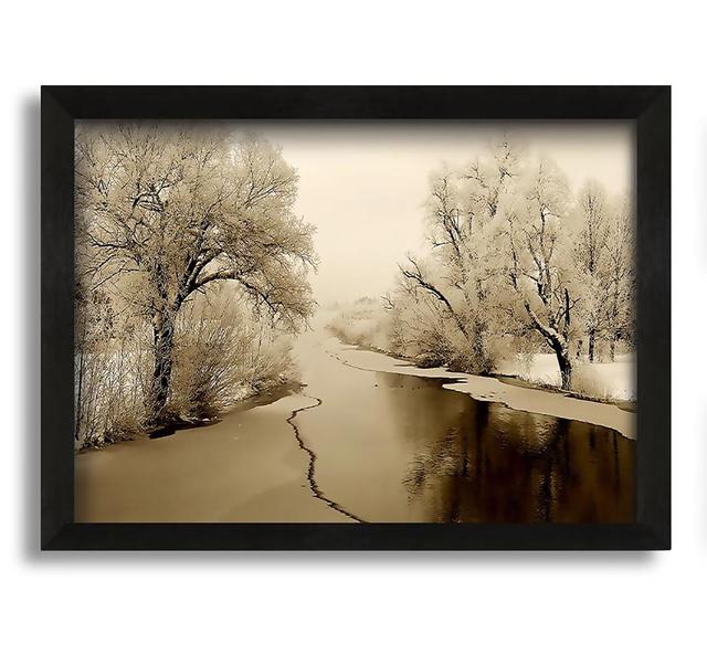 Winter Wonderland Sepia - Picture Frame Graphic Art on Canvas Brayden Studio Size: 60cm H x 84cm W x 10cm D on Productcaster.