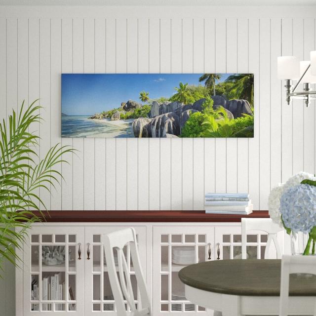 Leinwandbild Dream Beach, Seychelles East Urban Home Größe: 120 L x 40 B on Productcaster.