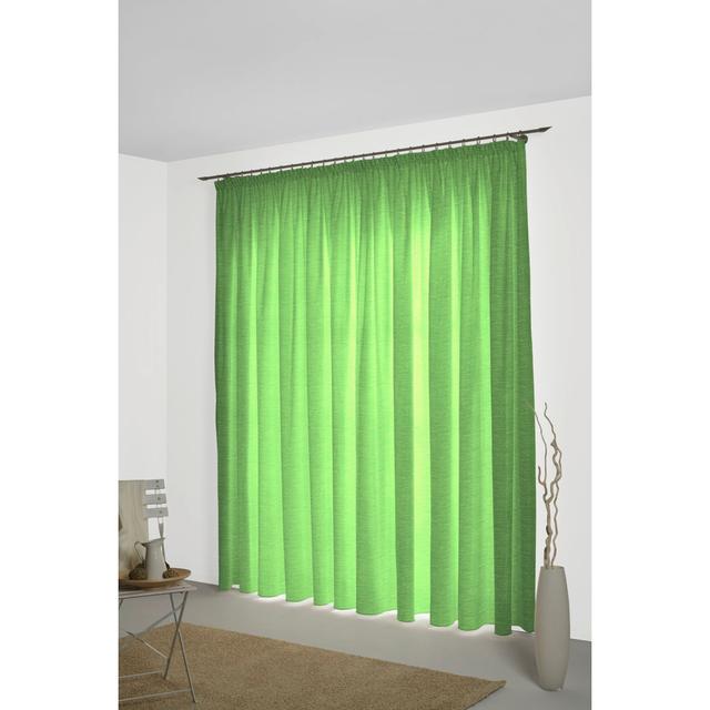 Breedlove Pencil Pleat Room Darkening Curtain Three Posts Colour: Apple, Panel Size: 225cm H x 132cm W on Productcaster.