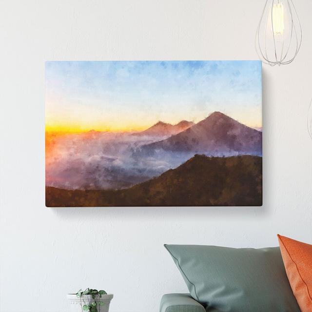 Over the Volcano in Guatemala - Wrapped Canvas Painting Print East Urban Home Size: 40cm H x 60cm W x 3cm D on Productcaster.