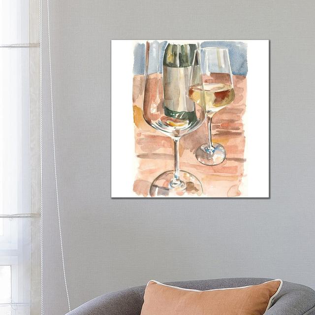 Glass Of White by Heather A. French-Roussia - Wrapped Canvas Gallery-Wrapped Canvas Giclée ClassicLiving Size: 66.04cm H x 66.04cm W x 1.905cm D on Productcaster.