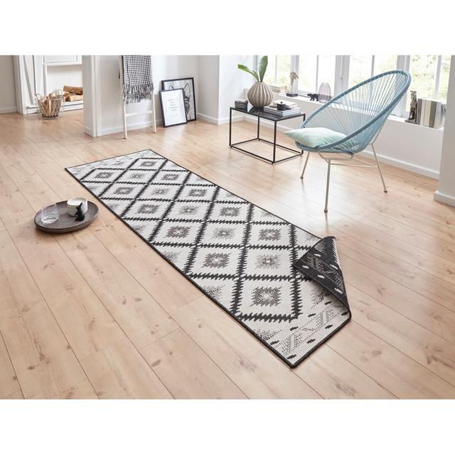 Malibu Woven Black Rug Northrugs Rug Size: Runner 80 x 250cm on Productcaster.