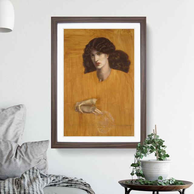 The Lady of Pitty by Dante Gabriel Rossetti - Picture Frame Painting East Urban Home Size: 36cm H x 27cm W x 2cm D, Frame Option: Walnut on Productcaster.