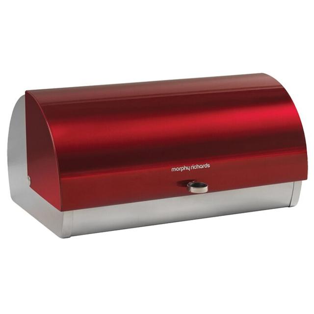 Accents Bread Bin Morphy Richards Colour: Red on Productcaster.