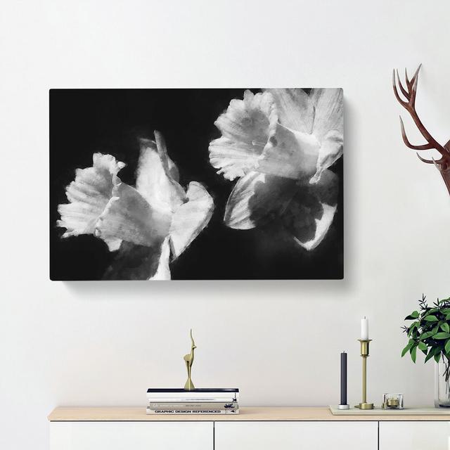 Pair of Daffodils - Wrapped Canvas Painting Print East Urban Home Size: 60cm H x 91cm W x 3cm D on Productcaster.