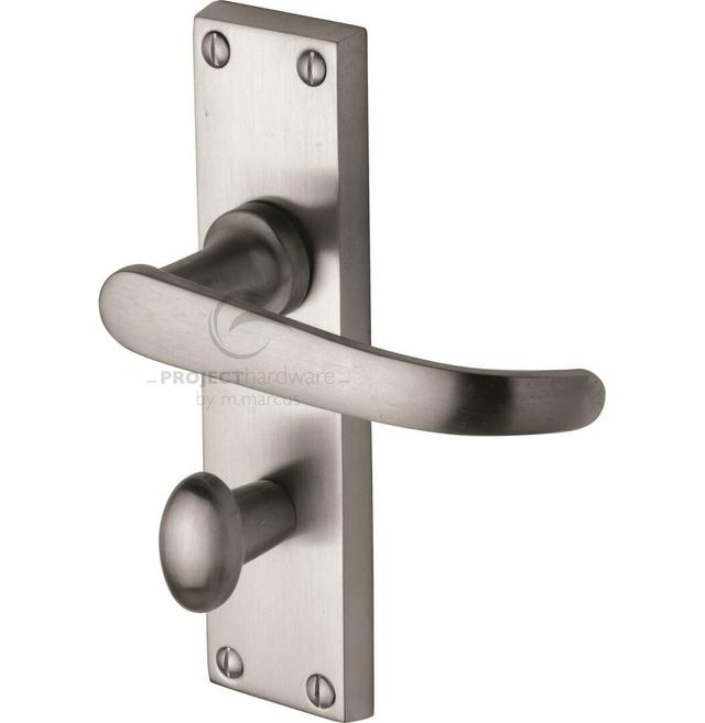 Project Hardware Door Handle for Bathroom Avon Design (Set of 2) Heritage Brass Finish: Polished Brass on Productcaster.