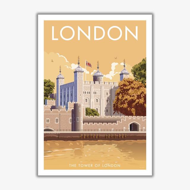 London Tower - Print 17 Stories Frame Option: No Framed, Size: 50cm H x 40cm W x 3cm D on Productcaster.