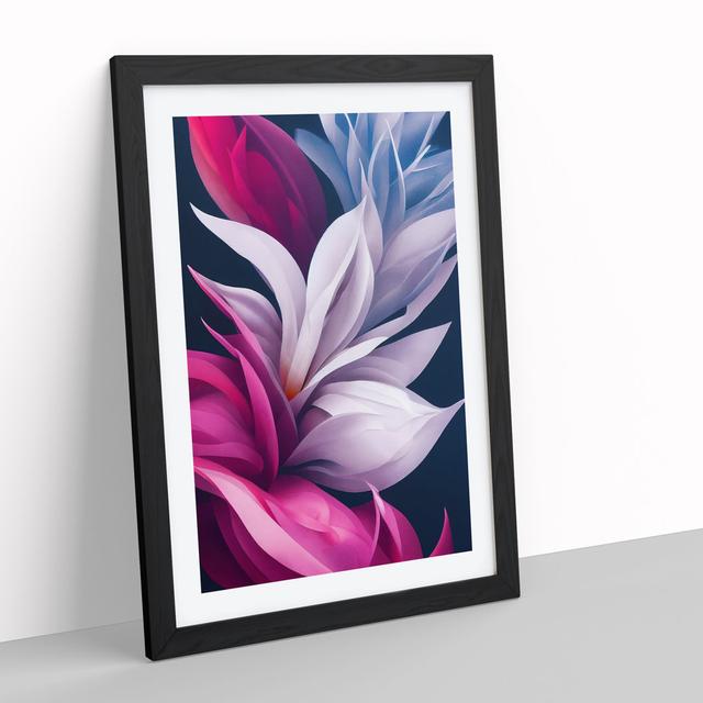 A Harmonious Flower - Picture Frame Graphic Art Marlow Home Co. Frame Colour: Black, Size: 46cm H x 34cm W on Productcaster.