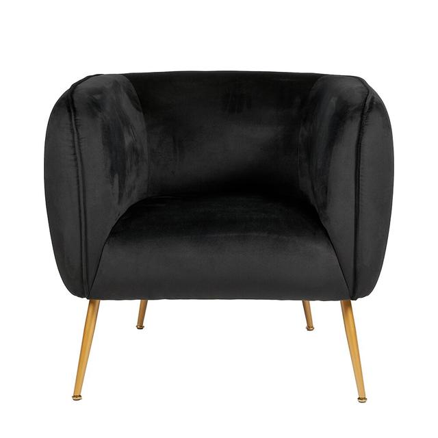 Krol Velvet Barrel Chair Canora Grey Upholstery Colour: Black on Productcaster.