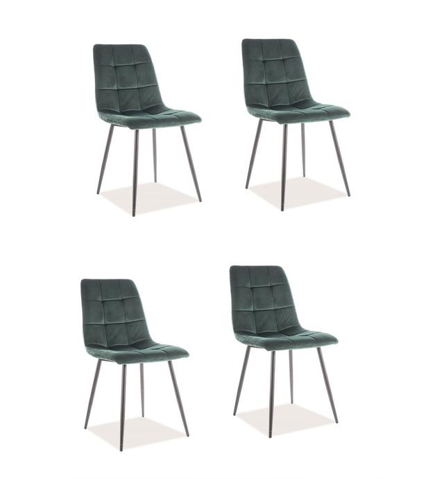 Cleorand Upholstered Dining Chair (Set of 4) Corrigan Studio Upholstery Colour: Green on Productcaster.