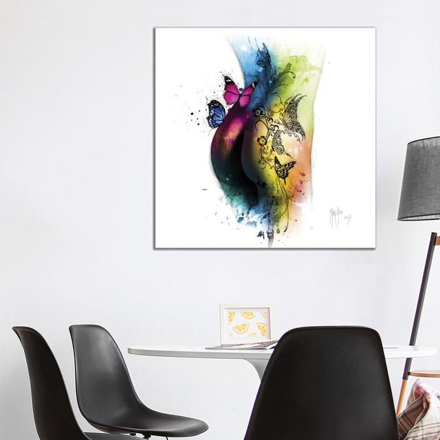 Butterfly Tattoo by Patrice Murciano - Wrapped Canvas Graphic Art August Grove Size: 93.98cm H x 93.98cm W x 1.91cm D on Productcaster.