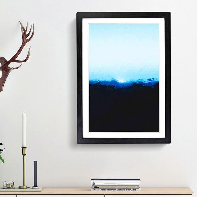 Mountains in Lappach Italy in Abstract - Picture Frame Graphic Art Print East Urban Home Frame Option: Black Framed, Size: 48cm H x 36cm W x 2cm D on Productcaster.