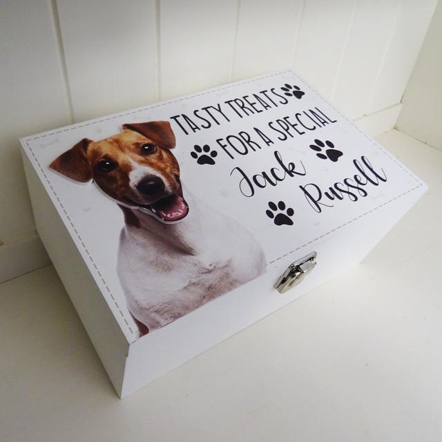 Jack Russell Dog Treat Box Duncan Decorative Box August Grove on Productcaster.