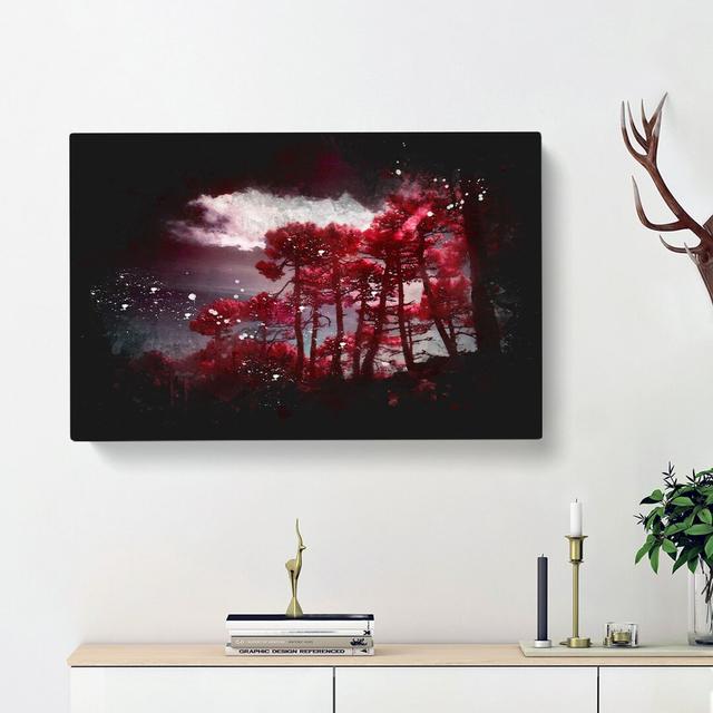 Plum Forest - Wrapped Canvas Painting Print East Urban Home Size: 40cm H x 60cm W x 3cm D on Productcaster.