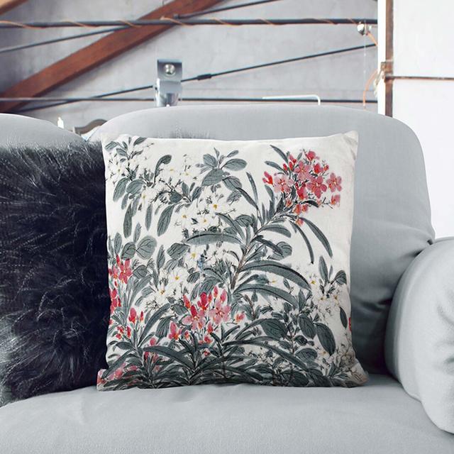 Garden Flowers Vol.9 by Chen Daofu Cushion with Filling East Urban Home Size: 55cm H x 55cm W x 20cm D on Productcaster.