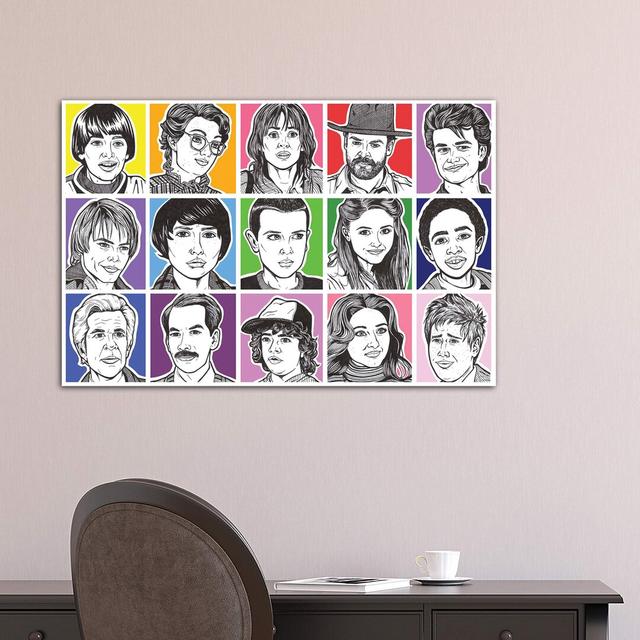 Stranger Things by Allyson Gutchell - Wrapped Canvas Graphic Art Print Happy Larry Size: 66.04cm H x 101.6cm W x 1.91cm D on Productcaster.