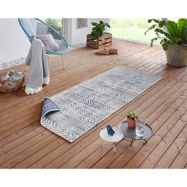 Biri Flatweave Blue Rug Northrugs Rug Size: Runner 80 x 250 cm on Productcaster.