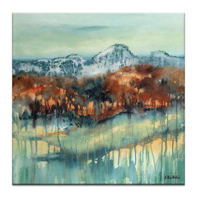 Mountain Secrets by Lydia Ben-Natan - Print on Canvas East Urban Home Size: 41cm H x 41cm W x 3.8cm D on Productcaster.