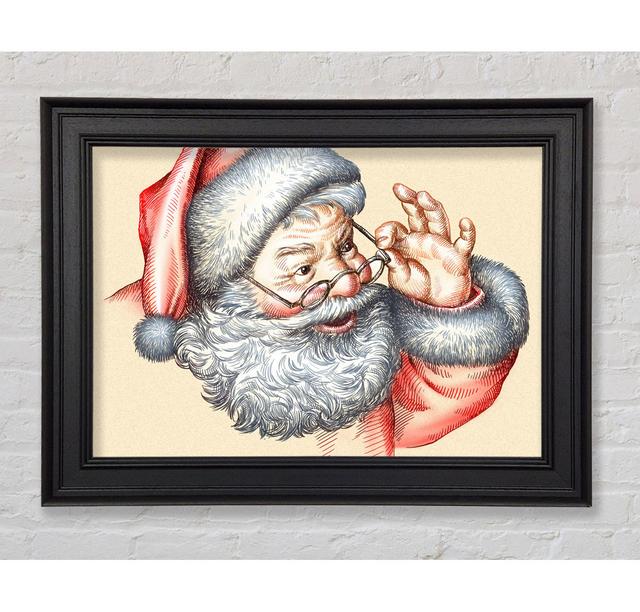 Santa Is Here - Single Picture Frame Art Prints The Seasonal Aisle Size: 29.7cm H x 42cm W x 8cm D on Productcaster.