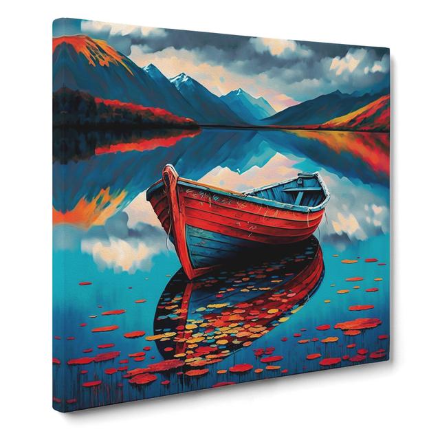 Boat On A Lake Colour - No Frame Print Breakwater Bay Size: 35cm H x 35cm W x 3cm D on Productcaster.