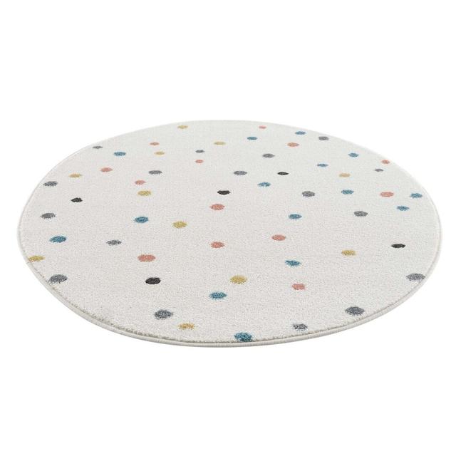 Chambliss Flatweave Cream/Blue/Pink Rug Harriet Bee Rug Size: Round 160cm on Productcaster.