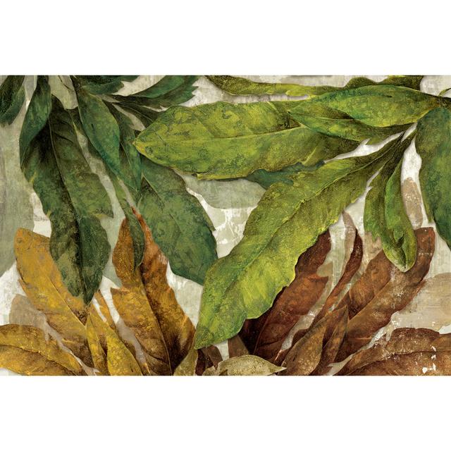 Jungle Leaves - Wrapped Canvas Art Prints Bay Isle Home Size: 30cm H x 46cm W on Productcaster.