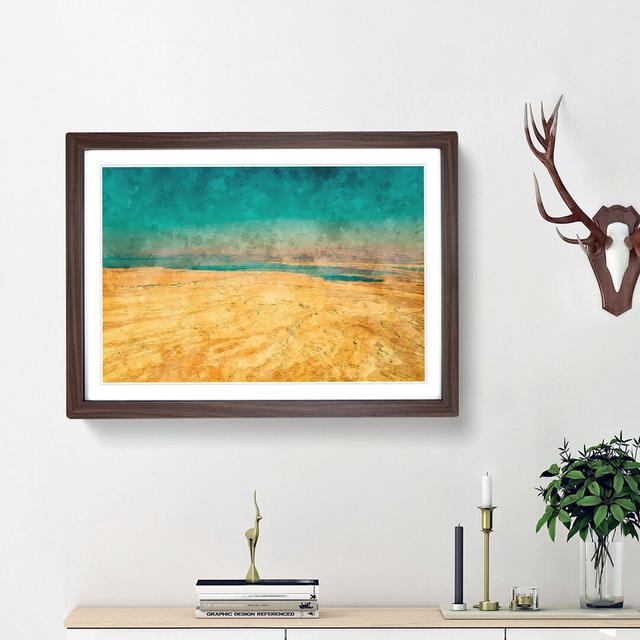 The Dead Sea In Israel - Single Picture Frame Painting on MDF East Urban Home Frame Option: Walnut Framed, Size: 24cm H x 33cm W x 2cm D on Productcaster.