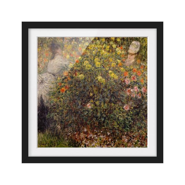 Flower Garden by Claude Monet - Picture Frame Graphic Art Print on Paper East Urban Home Size: 70cm H x 70cm W, Rahmenoptionen: Matt black on Productcaster.