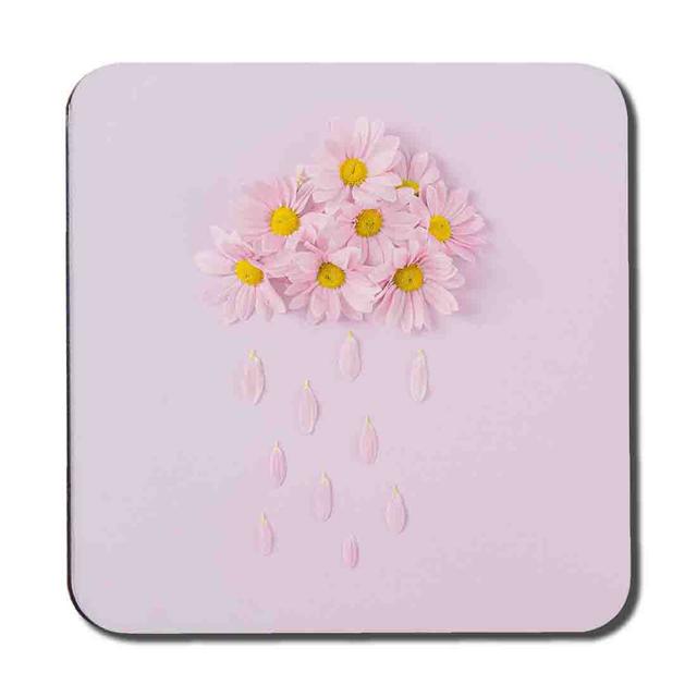 Raining Daisy Cloud Coaster Set East Urban Home on Productcaster.