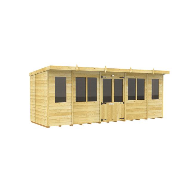 18 ft. W x 8 ft. D Manufactured Wood Tongue and Groove Pent Garden Shed Dakota Fields on Productcaster.