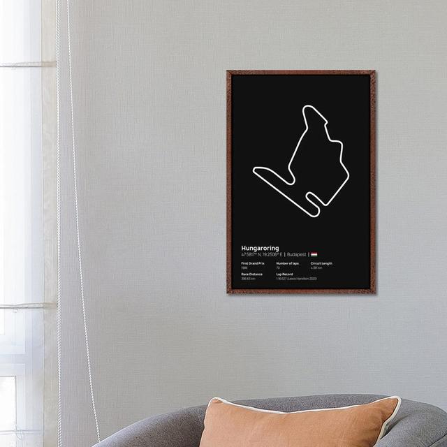 F1- Hungaroring by Avesix - Gallery-Wrapped Canvas Giclée on Canvas Metro Lane Format: Classic Wood Floater Frame, Size: 66.04cm H x 45.72cm W x 3.81c on Productcaster.