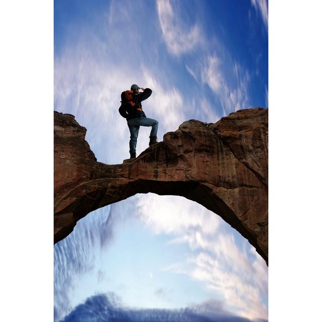 Man Standing On Arch by Sharply_done - No Frame Art Prints on Canvas Alpen Home Size: 46cm H x 30cm W on Productcaster.