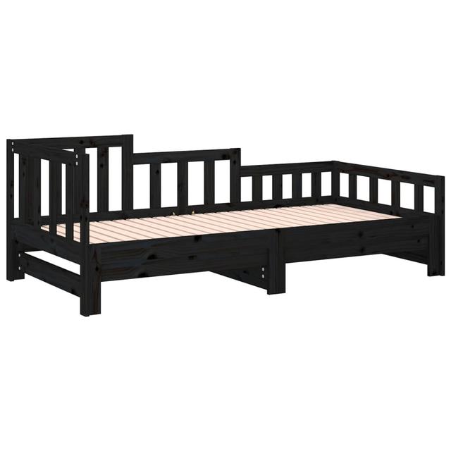 Pamuklu Solid Wood Daybed ClassicLiving Colour: Black, Size: 181 x 203.5 cm on Productcaster.