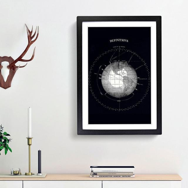 Celestial Astronomical Chart of Earth - Picture Frame Graphic Art Print East Urban Home Frame Option: Black Framed, Size: 48cm H x 36cm W x 2cm D on Productcaster.