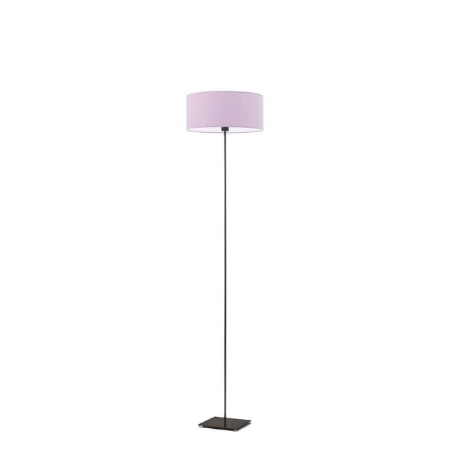 150 cm Stehlampe Ayania 17 Stories Schirmfarbe: Hellviolett, Gestellausführung: Schwarz on Productcaster.