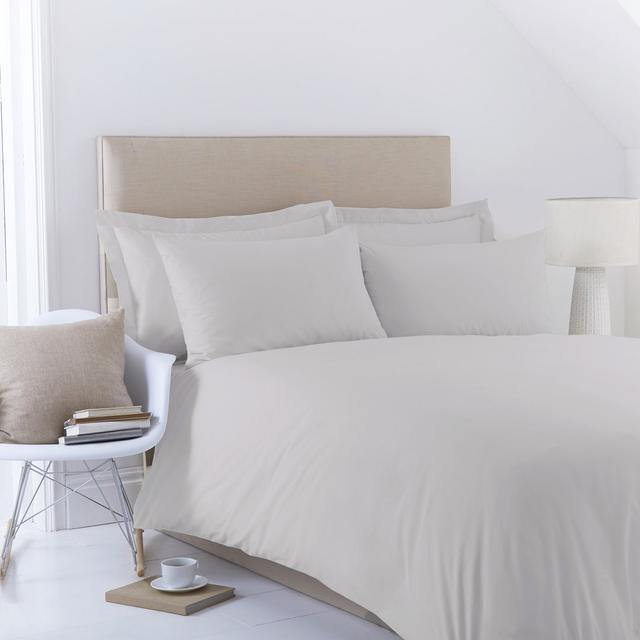 Leticha 144 Thread Count Flat Sheet Latitude Run Colour: Light Grey, Size: Double (4'6) on Productcaster.