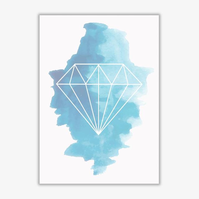 'Geo Diamond' Graphic Art East Urban Home Format: No Frame, Size: 60 cm H x 42 cm W x 1 cm D on Productcaster.